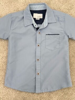 Craft + Flow Light Blue Short Sleeve Button-Up Shirt